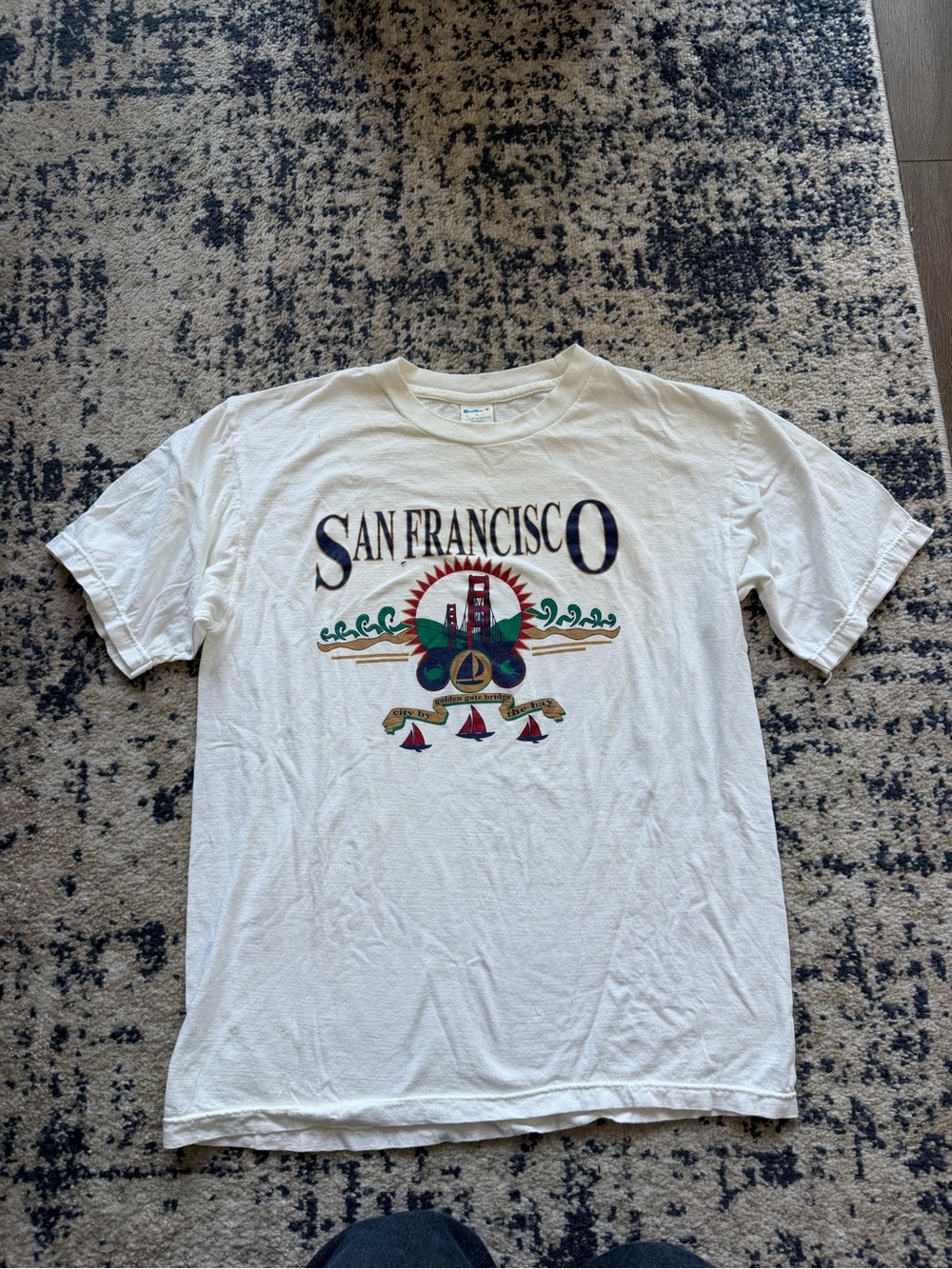 Vintage Outdoor-T White Cotton Tee - L